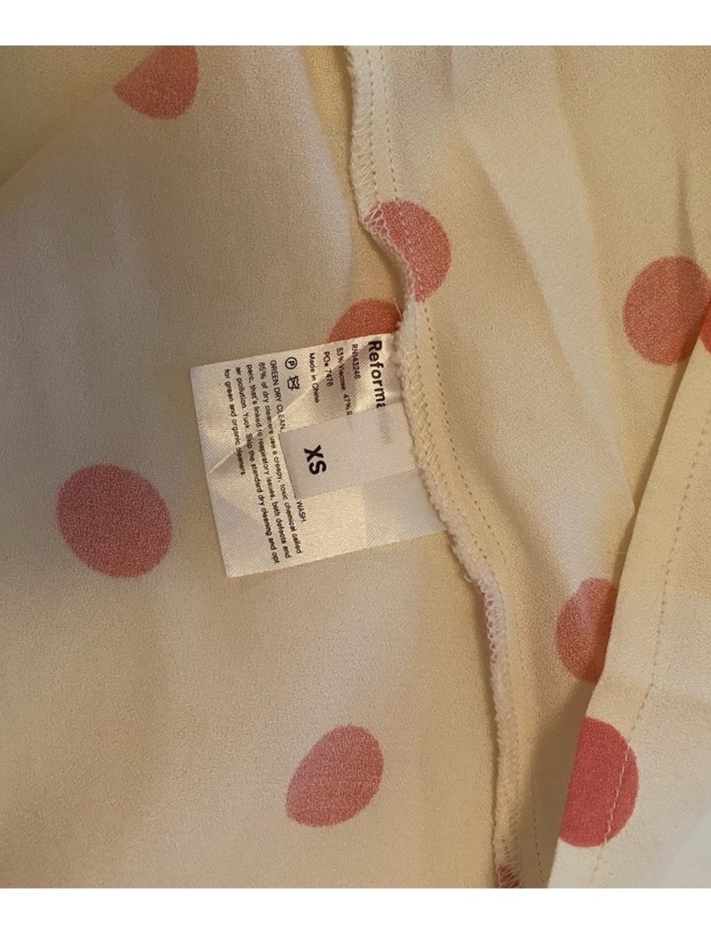 Reformation Polka Dot Tie-Shoulder Slip Dress - Picture 6 of 7